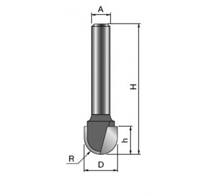 Wasserrinnenfraeser  R3.2 mm   S8mm