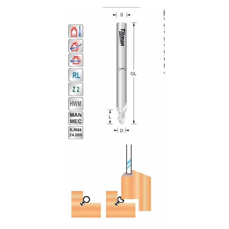 Weather strip cutter Anchor  D5.5 S6mm | Titman Tools