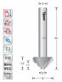 Titman V-Nutfräser  90°  S8mm für ALUCOBOND, DiBOND, REYNOBOND usw. | JVL-Europe