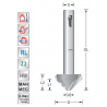 V-Groove cutter  135°  S8mm for ALUCOBOND, DiBOND, REYNOBOND | Titman Tools