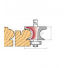 Titman Kraalprofielfrees met lager HW Z2 D22 L14 R3.2 S8 | Titman Tools