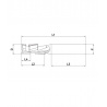 Diamant frees D8 L27 S8mm Eco-Line Mini Z1+1 met HM freeslichaam | Wirutex