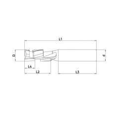 Diamant frees D10  S10mm Eco-Line Mini Z1+1 met HM freeslichaam