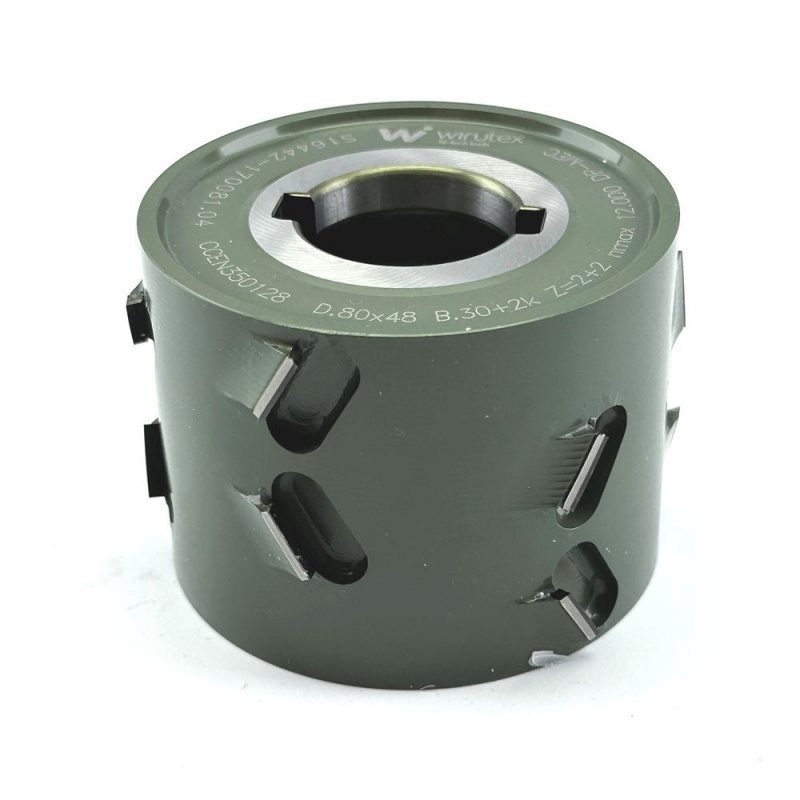 LOW-NOISE 30° degrees pre-milling cutter 80x48x30+2KN   CCEN350128 | Wirutex