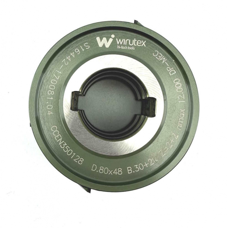 Wirutex LOW-NOISE 30° degrees pre-milling cutter 80x48x30+2KN   CCEN350128 | JVL-Europe