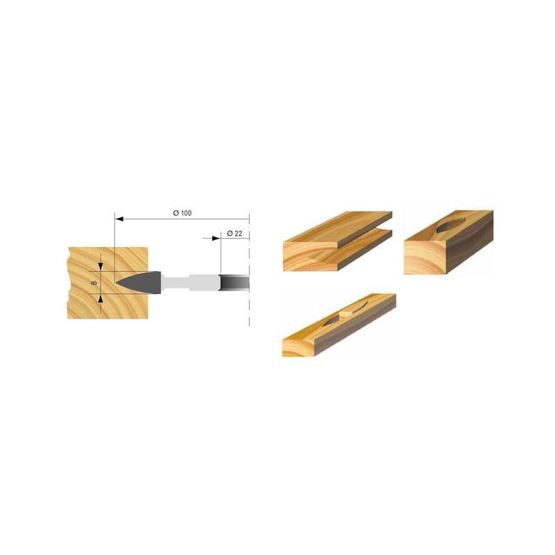 Stark schijffrees / freeskop (lamello mini spot) 100x22 | Stark