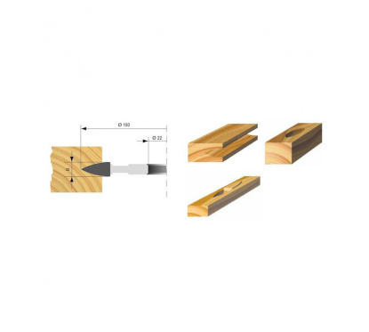 Stark schijffrees / freeskop (lamello mini spot) 100x22 | Stark
