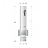 Adapter External thread M10x1.5 to shank 8mm | Titman Tools