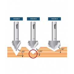 V-Groove cutter  45° S6mm