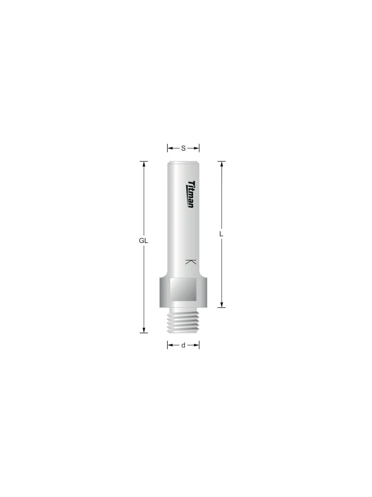 Titman Adapter  Außengewinde auf Schaft  M10x1,5   S10mm | JVL-Europe