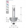Fasefrees 75° S6mm met lager | Titman Tools