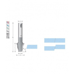 Bevel cutter 75°  S12mm for solid surface