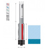 Bearing guide trimmer D12,7  L19  S12mm  double bearing for solid surface | Titman Tools