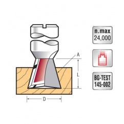 Dovetail bit HW D13.5 A13 degrees L12.5 GL44 S8