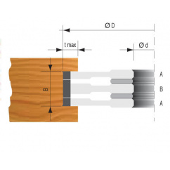 Wendeplatten-Verstellnuter TYPE A - 160 x 8-15mm  Bohrung 31,75mm