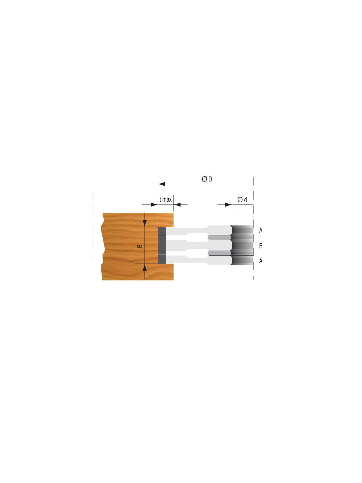 Verstelbare wisselmes groeffrees kop. TYPE A - 160 x 8-15mm  Asgat 31,75mm Stark | JVL-Europe