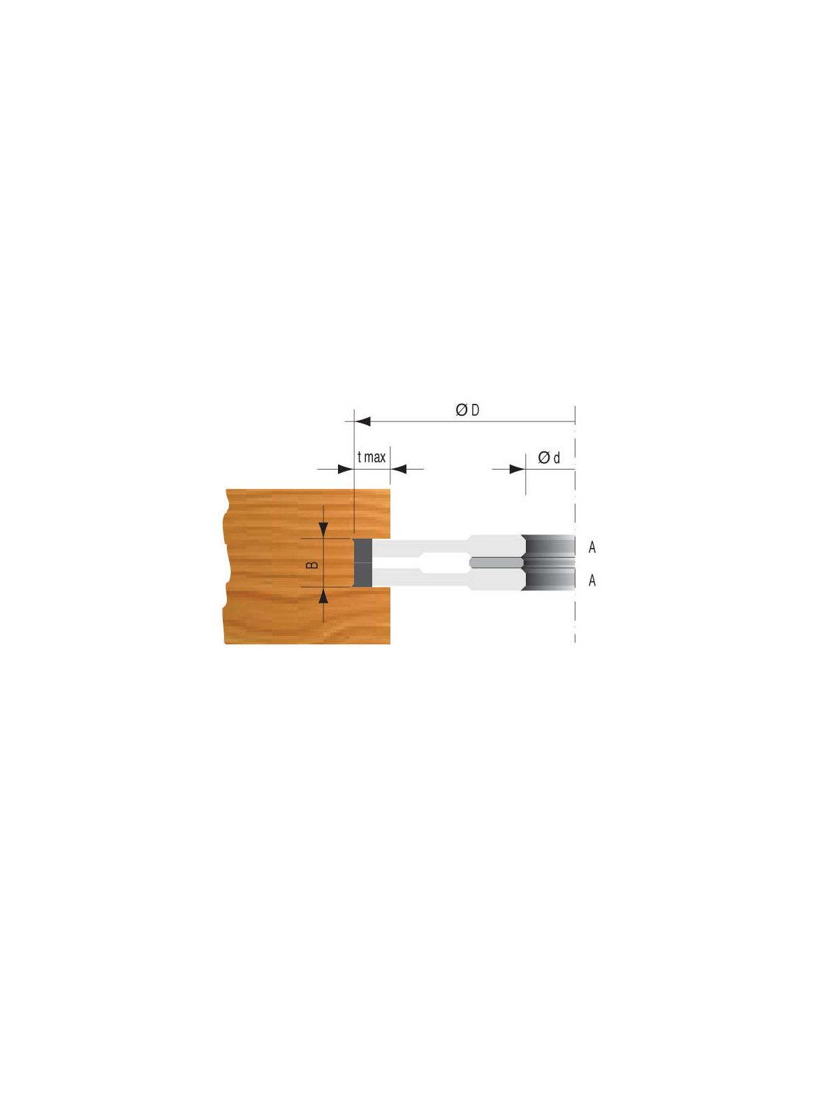 Verstelbare wisselmes groeffrees kop. TYPE A - 160 x 8-15mm  Asgat 31,75mm Stark | JVL-Europe