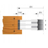 Verstelbare wisselmes groeffrees kop. TYPE A - 160 x 8-15mm  Asgat 35mm | Stark