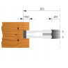 Verstelbare wisselmes groeffrees kop. TYPE A - 160 x 8-15mm  Asgat 35mm | Stark