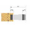 Wisselmes sponning freeskop  150 x 50 mm asgat 30mm | Stark