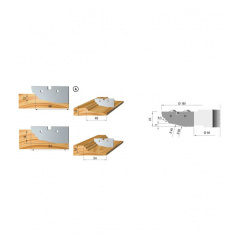 Abplattfräser-Set Profil A 180x23 Bohrung 31,75mm