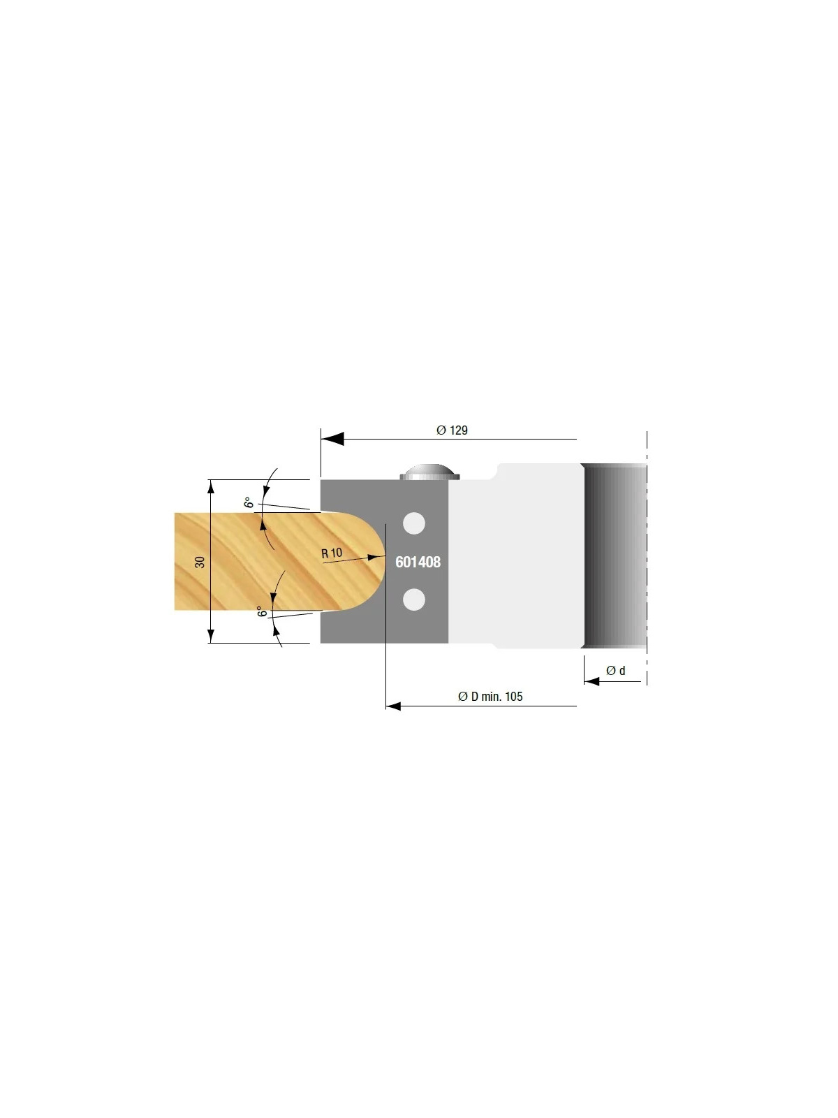 Halfrond freeskop inclusief messen R  8-9-10mm Asgat 35mm