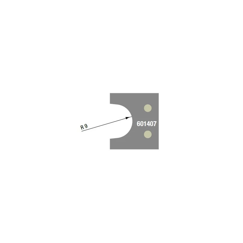 Halfrond freeskop inclusief messen R  8-9-10mm Asgat 40mm | Stark