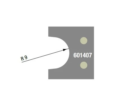 Halfrond freeskop inclusief messen R  8-9-10mm Asgat 40mm | Stark