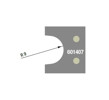 Halfrond freeskop inclusief messen R  8-9-10mm Asgat 40mm