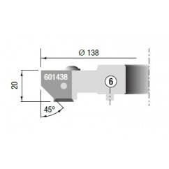 Optional cutterhead no. 6 for YS113AZM Bore 30mm