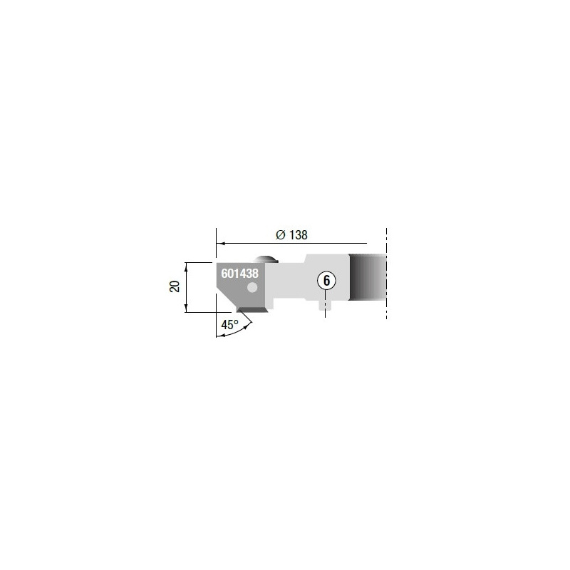 Stark Optional cutterhead no. 6 for YS113AZM Bore 30mm | JVL-Europe