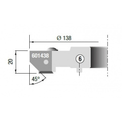 Optional cutterhead no. 6 for YS113AZM Bore 1-1/4 inch