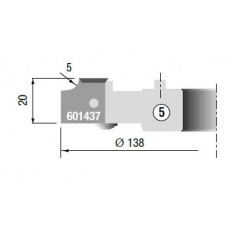 Optionaler fräskopf nr. 5 für YS113AZM Bohrung 1-1/4 inch