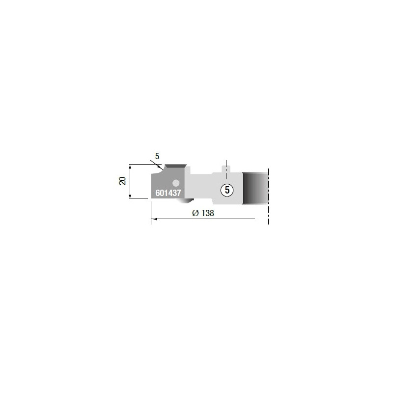 Stark Optionaler fräskopf nr. 5 für YS113AZM Bohrung 1-1/4 inch | JVL-Europe