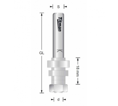Titman Aufnahmedorne passend zu Nutsägen  6,35mm  S6mm | JVL-Europe