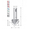 V-Groove cutter 45° L1(14)  S8mm | Titman Tools