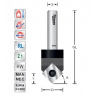 Wisselmes V-groeffrees / Graveerfrees  45° S8 mm | Titman Tools