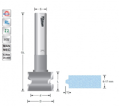 Tongue and groove cutter for solid surface | Titman Tools