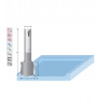 Halfrond profielfrees D16 R5 voor solid surface materiaal | Titman Tools
