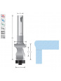 Titman Overflow edge cutter L1-15  L2-23  for straight fronts  for solid surface | JVL-Europe