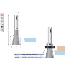 Bevel cutter for solid surface