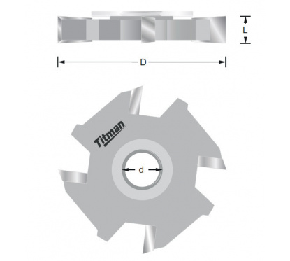 Schijffrees 6mm Binnendraad M12x1 Titman | JVL-Europe