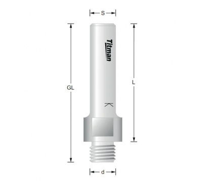Titman Adapter External thread M12x1 to shank 12mm | JVL-Europe