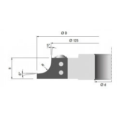 Wechselplatten-Viertelstabfräser (inclusiv R5) Bohrung 30mm