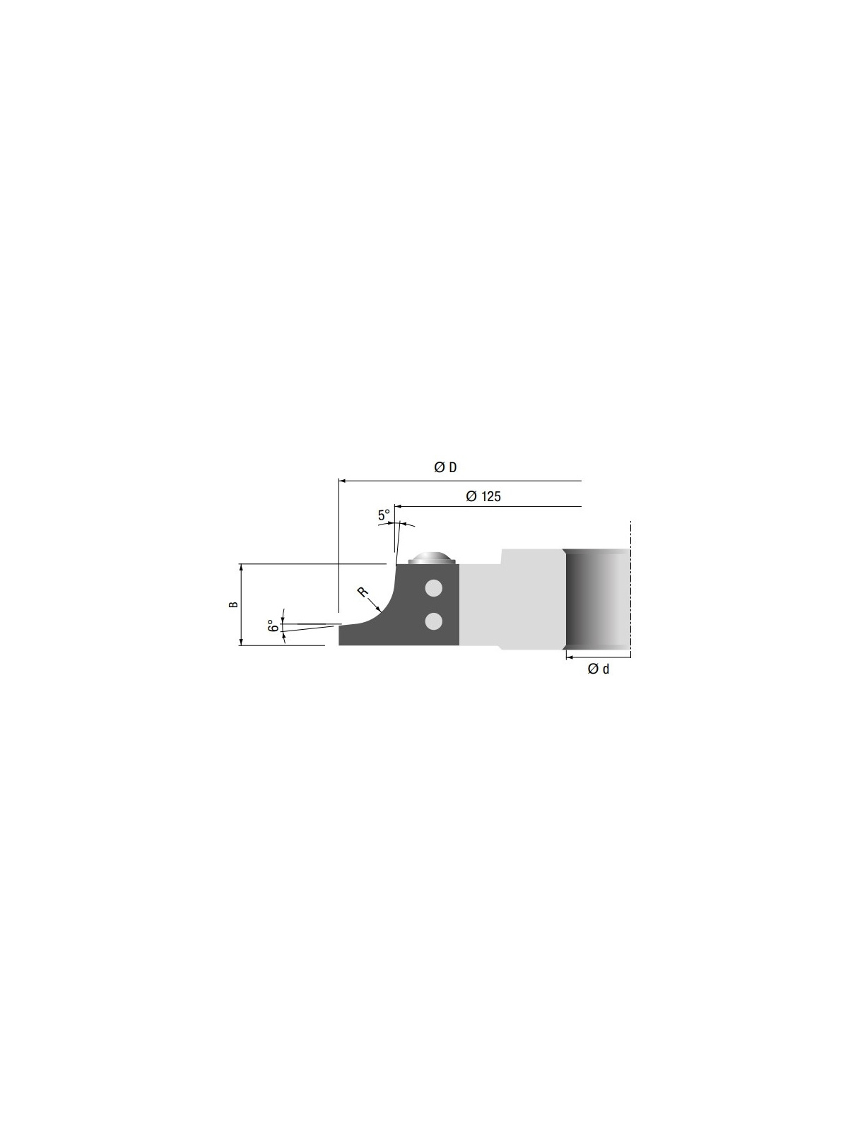 Stark Wechselplatten-Viertelstabfräser (inclusiv R5) Bohrung 31,75mm | JVL-Europe