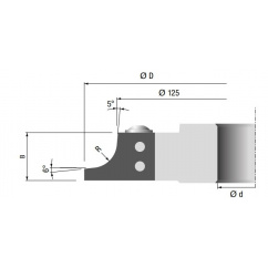 Wisselmes afrondfreeskop (inclusief R5) asgat 40mm