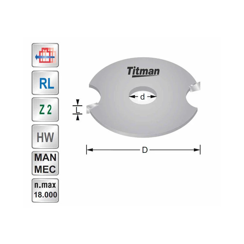 Titman Groover 4mm D40 d6.35 Z2 | JVL-Europe