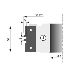 Stark Verleimprofilfräser  Längsschnitt 125x50 Bohrung 35mm | JVL-Europe