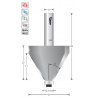 Bevel cutter  30°  S12mm with bearing and high cutting length | Titman Tools