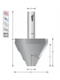 Titman Bevel cutter 10°  S12mm with high cutting length | JVL-Europe